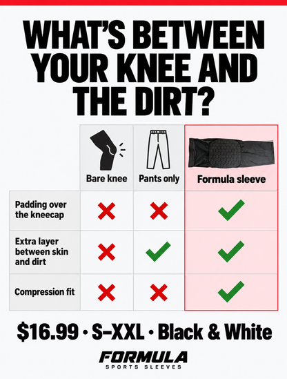 Sliding Knee Sleeve with FlexCell Pad – Lightweight Compression Knee Protection for Baseball & Softball