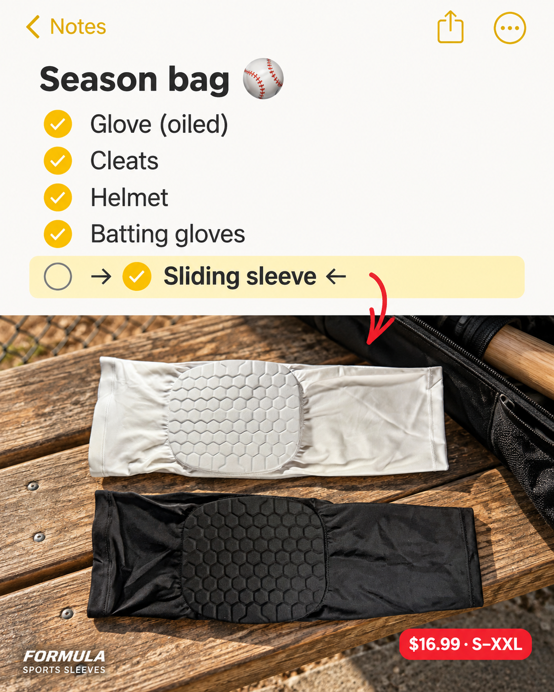 Sliding Knee Sleeve with FlexCell Pad – Lightweight Compression Knee Protection for Baseball & Softball