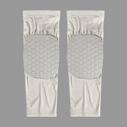 Pair of white FlexCell sliding knee sleeves, two sleeves