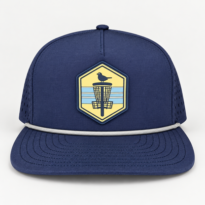 Blue Shield PVC Patch Rope Hat - Navy - front